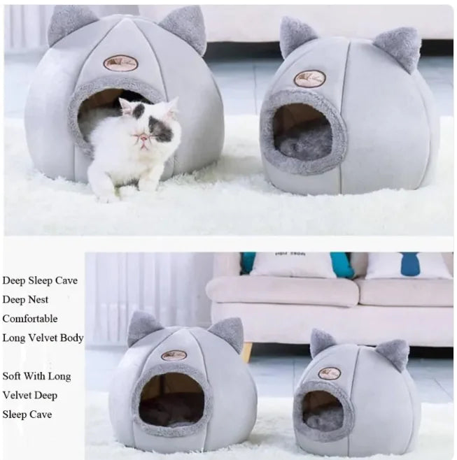 Enclosed Winter Cat Nest